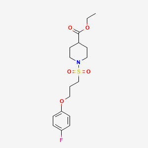 Ethyl 1-((3-(4-fluorophenoxy)propyl)sulfonyl)piperidine-4-carboxylate