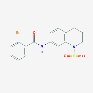 2-bromo-N-(1-methylsulfonyl-3,4-dihydro-2H-quinolin-7-yl)benzamide