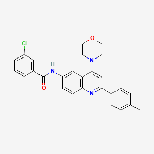 N-(4-methoxyphenyl)-4'-(pyrrolidin-1-ylsulfonyl)biphenyl-3-carboxamide