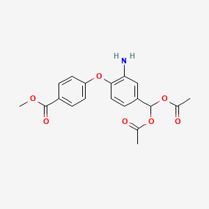 Methyl 4-{2-amino-4-[bis(acetyloxy)methyl]phenoxy}benzenecarboxylate