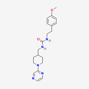 1-(4-Methoxyphenethyl)-3-((1-(pyrazin-2-yl)piperidin-4-yl)methyl)urea
