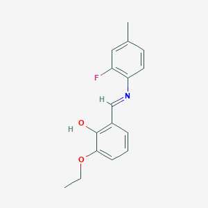 2-ethoxy-6-{(E)-[(2-fluoro-4-methylphenyl)imino]methyl}phenol