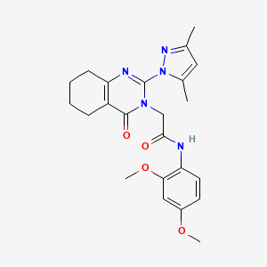N-(2,4-dimethoxyphenyl)-2-(2-(3,5-dimethyl-1H-pyrazol-1-yl)-4-oxo-5,6,7,8-tetrahydroquinazolin-3(4H)-yl)acetamide