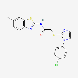 2-((1-(4-chlorophenyl)-1H-imidazol-2-yl)thio)-N-(6-methylbenzo[d]thiazol-2-yl)acetamide