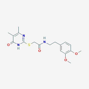 N-(3,4-dimethoxyphenethyl)-2-((4,5-dimethyl-6-oxo-1,6-dihydropyrimidin-2-yl)thio)acetamide