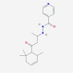 N'-[4-oxo-4-(2,6,6-trimethylcyclohex-3-en-1-yl)butan-2-yl]pyridine-4-carbohydrazide