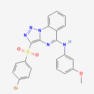 3-[(4-bromophenyl)sulfonyl]-N-(3-methoxyphenyl)[1,2,3]triazolo[1,5-a]quinazolin-5-amine