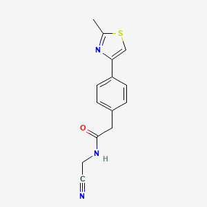N-(cyanomethyl)-2-[4-(2-methyl-1,3-thiazol-4-yl)phenyl]acetamide