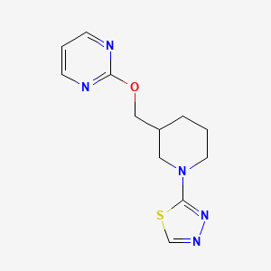 2-[3-(Pyrimidin-2-yloxymethyl)piperidin-1-yl]-1,3,4-thiadiazole