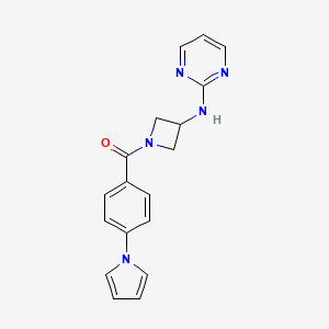 (4-(1H-pyrrol-1-yl)phenyl)(3-(pyrimidin-2-ylamino)azetidin-1-yl)methanone