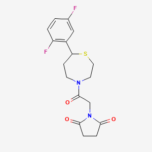 1-(2-(7-(2,5-Difluorophenyl)-1,4-thiazepan-4-yl)-2-oxoethyl)pyrrolidine-2,5-dione