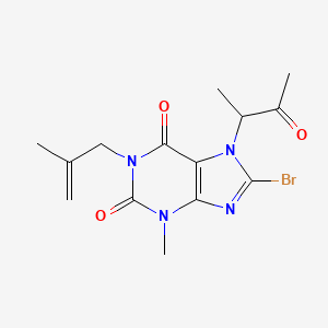 8-bromo-3-methyl-1-(2-methylallyl)-7-(3-oxobutan-2-yl)-1H-purine-2,6(3H,7H)-dione