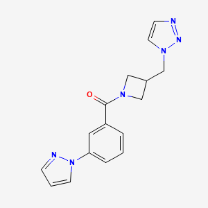 (3-Pyrazol-1-ylphenyl)-[3-(triazol-1-ylmethyl)azetidin-1-yl]methanone