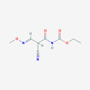 molecular formula C8H11N3O4 B2943020 ethyl N-[2-cyano-3-(methoxyimino)propanoyl]carbamate CAS No. 477853-61-5