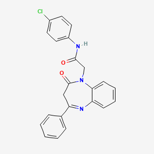 molecular formula C23H18ClN3O2 B2943024 N-(4-chlorophenyl)-2-(2-oxo-4-phenyl-2,3-dihydro-1H-1,5-benzodiazepin-1-yl)acetamide CAS No. 900012-72-8