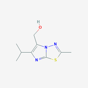 molecular formula C9H13N3OS B2943038 [2-Methyl-6-(propan-2-yl)imidazo[2,1-b][1,3,4]thiadiazol-5-yl]methanol CAS No. 1267798-65-1