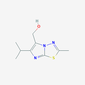 [2-Methyl-6-(propan-2-yl)imidazo[2,1-b][1,3,4]thiadiazol-5-yl]methanol