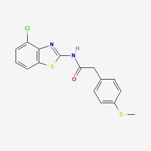 molecular formula C16H13ClN2OS2 B2943040 N-(4-chlorobenzo[d]thiazol-2-yl)-2-(4-(methylthio)phenyl)acetamide CAS No. 900009-43-0