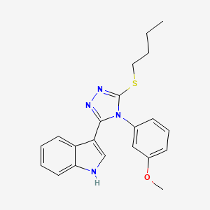 molecular formula C21H22N4OS B2943052 3-(5-(butylthio)-4-(3-methoxyphenyl)-4H-1,2,4-triazol-3-yl)-1H-indole CAS No. 946377-11-3