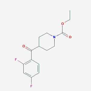 molecular formula C15H17F2NO3 B2943068 Ethyl 4-(2,4-difluorobenzoyl)piperidine-1-carboxylate CAS No. 158697-68-8