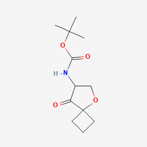 molecular formula C12H19NO4 B2943077 Tert-butyl N-(8-oxo-5-oxaspiro[3.4]octan-7-yl)carbamate CAS No. 2445790-68-9