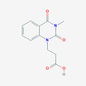 molecular formula C12H12N2O4 B2943079 3-(3-Methyl-2,4-dioxo-3,4-dihydroquinazolin-1(2H)-yl)propanoic acid CAS No. 199915-83-8