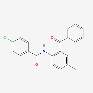 molecular formula C21H16ClNO2 B2943080 N-(2-benzoyl-4-methylphenyl)-4-chlorobenzamide CAS No. 325987-99-3