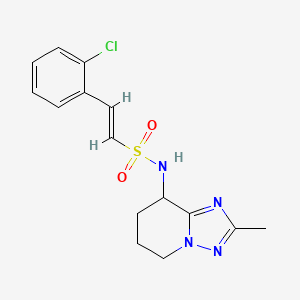 (E)-2-(2-Chlorophenyl)-N-(2-methyl-5,6,7,8-tetrahydro-[1,2,4]triazolo[1,5-a]pyridin-8-yl)ethenesulfonamide
