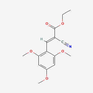 molecular formula C15H17NO5 B2943103 ethyl (2E)-2-cyano-3-(2,4,6-trimethoxyphenyl)prop-2-enoate CAS No. 930779-93-4
