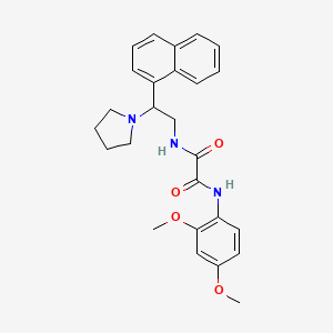 molecular formula C26H29N3O4 B2943108 N'-(2,4-dimethoxyphenyl)-N-[2-(naphthalen-1-yl)-2-(pyrrolidin-1-yl)ethyl]ethanediamide CAS No. 941933-73-9
