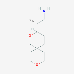 molecular formula C12H23NO2 B2943126 (2R)-2-(2,9-Dioxaspiro[5.5]undecan-3-yl)propan-1-amine CAS No. 2248216-69-3