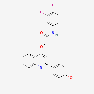B2943127 N-(3,4-difluorophenyl)-2-((2-(4-methoxyphenyl)quinolin-4-yl)oxy)acetamide CAS No. 1114832-25-5