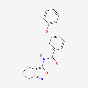 molecular formula C19H16N2O3 B2943133 N-{4H,5H,6H-cyclopenta[c][1,2]oxazol-3-yl}-3-phenoxybenzamide CAS No. 941879-16-9