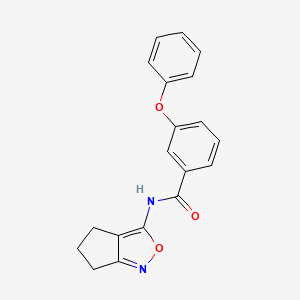 molecular formula C19H16N2O3 B2943133 N-(5,6-dihydro-4H-cyclopenta[c]isoxazol-3-yl)-3-phenoxybenzamide CAS No. 941879-16-9