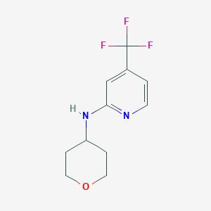 molecular formula C11H13F3N2O B2943137 N-(oxan-4-yl)-4-(trifluoromethyl)pyridin-2-amine CAS No. 1538495-24-7