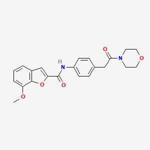 7-methoxy-N-(4-(2-morpholino-2-oxoethyl)phenyl)benzofuran-2-carboxamide