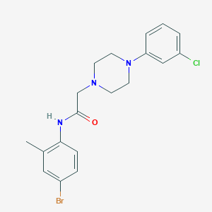 molecular formula C19H21BrClN3O B2943154 N-(4-bromo-2-methylphenyl)-2-[4-(3-chlorophenyl)piperazin-1-yl]acetamide CAS No. 329779-23-9