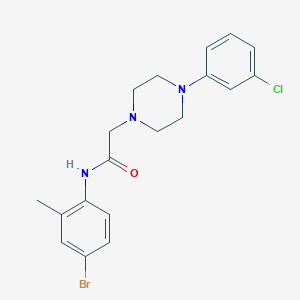 N-(4-bromo-2-methylphenyl)-2-[4-(3-chlorophenyl)piperazin-1-yl]acetamide