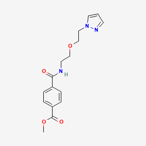methyl 4-((2-(2-(1H-pyrazol-1-yl)ethoxy)ethyl)carbamoyl)benzoate