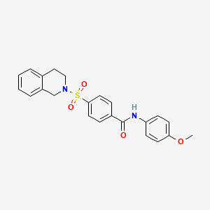 4-(3,4-dihydro-1H-isoquinolin-2-ylsulfonyl)-N-(4-methoxyphenyl)benzamide