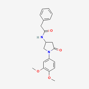 molecular formula C20H22N2O4 B2943160 N-[1-(3,4-dimethoxyphenyl)-5-oxopyrrolidin-3-yl]-2-phenylacetamide CAS No. 900997-28-6