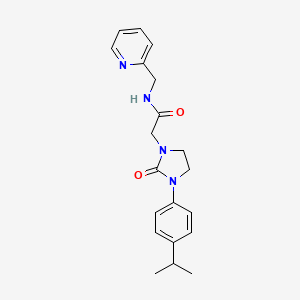 2-(3-(4-isopropylphenyl)-2-oxoimidazolidin-1-yl)-N-(pyridin-2-ylmethyl)acetamide
