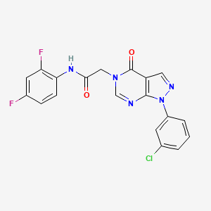 2-(1-(3-chlorophenyl)-4-oxo-1H-pyrazolo[3,4-d]pyrimidin-5(4H)-yl)-N-(2,4-difluorophenyl)acetamide
