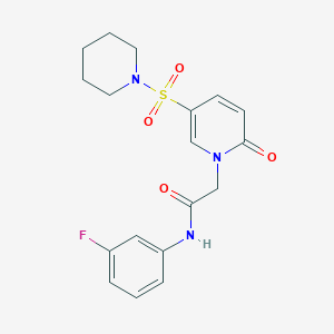 N-(3-fluorophenyl)-2-[2-oxo-5-(piperidin-1-ylsulfonyl)pyridin-1(2H)-yl]acetamide