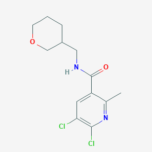 molecular formula C13H16Cl2N2O2 B2943210 5,6-dichloro-2-methyl-N-[(oxan-3-yl)methyl]pyridine-3-carboxamide CAS No. 2094371-12-5