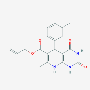 molecular formula C19H19N3O4 B2943293 Allyl 7-methyl-2,4-dioxo-5-(m-tolyl)-1,2,3,4,5,8-hexahydropyrido[2,3-d]pyrimidine-6-carboxylate CAS No. 683778-86-1
