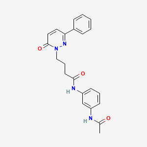 molecular formula C22H22N4O3 B2943301 N-(3-acetamidophenyl)-4-(6-oxo-3-phenylpyridazin-1(6H)-yl)butanamide CAS No. 953182-15-5