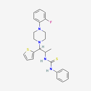 1-(1-(4-(2-Fluorophenyl)piperazin-1-yl)-1-(thiophen-2-yl)propan-2-yl)-3-phenylthiourea