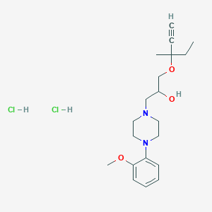 1-(4-(2-Methoxyphenyl)piperazin-1-yl)-3-((3-methylpent-1-yn-3-yl)oxy)propan-2-ol dihydrochloride