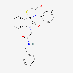 N-benzyl-2-(3'-(3,4-dimethylphenyl)-2,4'-dioxospiro[indoline-3,2'-thiazolidin]-1-yl)acetamide